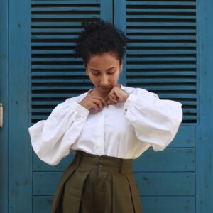 Ivory Breeze - White Cotton Shirt