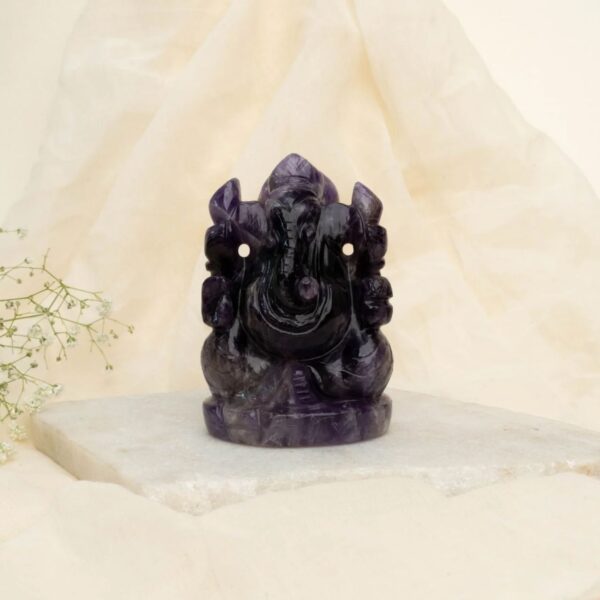 Amethyst Crystal Murti 499gm