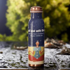 Sarveda Artistically Designed Copper Bottles | Blue Tranquillity