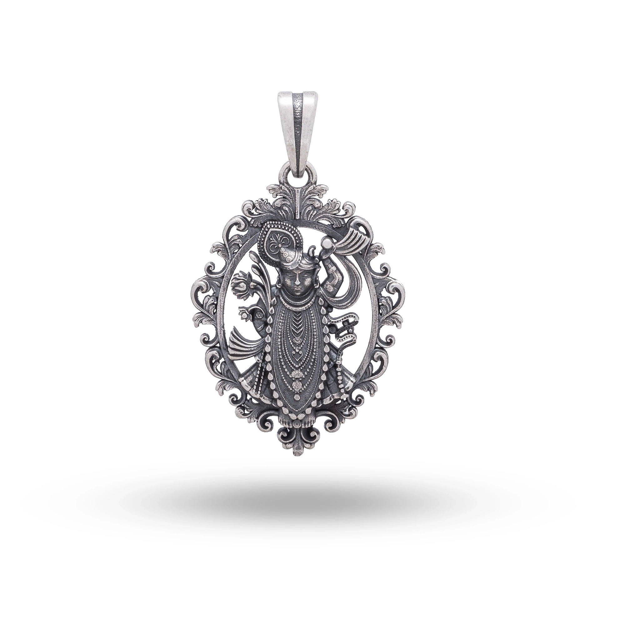 Shrinathji Lord Krishna 925 Sterling Silver Pendant