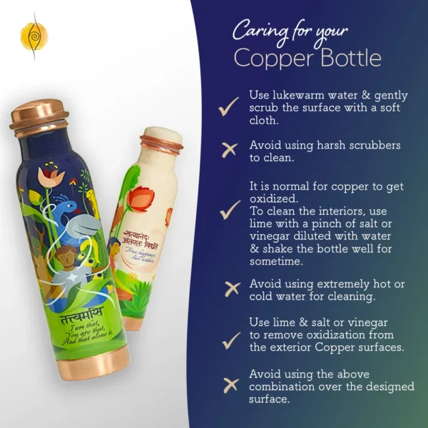 Sarveda Artistically Designed Copper Bottles | Tatvamasi - I am Infinite - Image 4