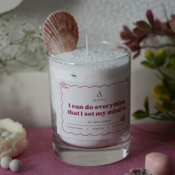 Custom Quote Sand Wax Candle – Rose Petals / Lavender Buds | Personalized Gift, Aromatherapy Decor - Image 2